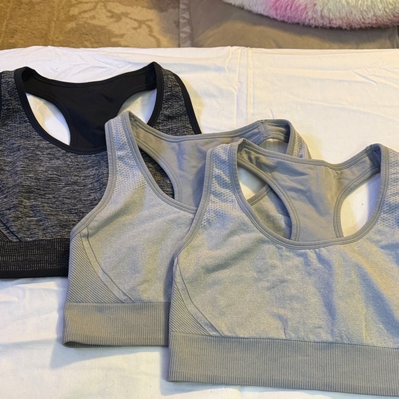 all in motion Other - Set of 3 All in Motion Black and Gray Sports Bras